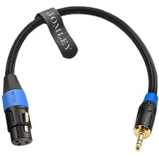 XLR to 3.5mm Balanced Cable Adapter, Gold-Plated 1/8 inch Mini Jack Stereo to...