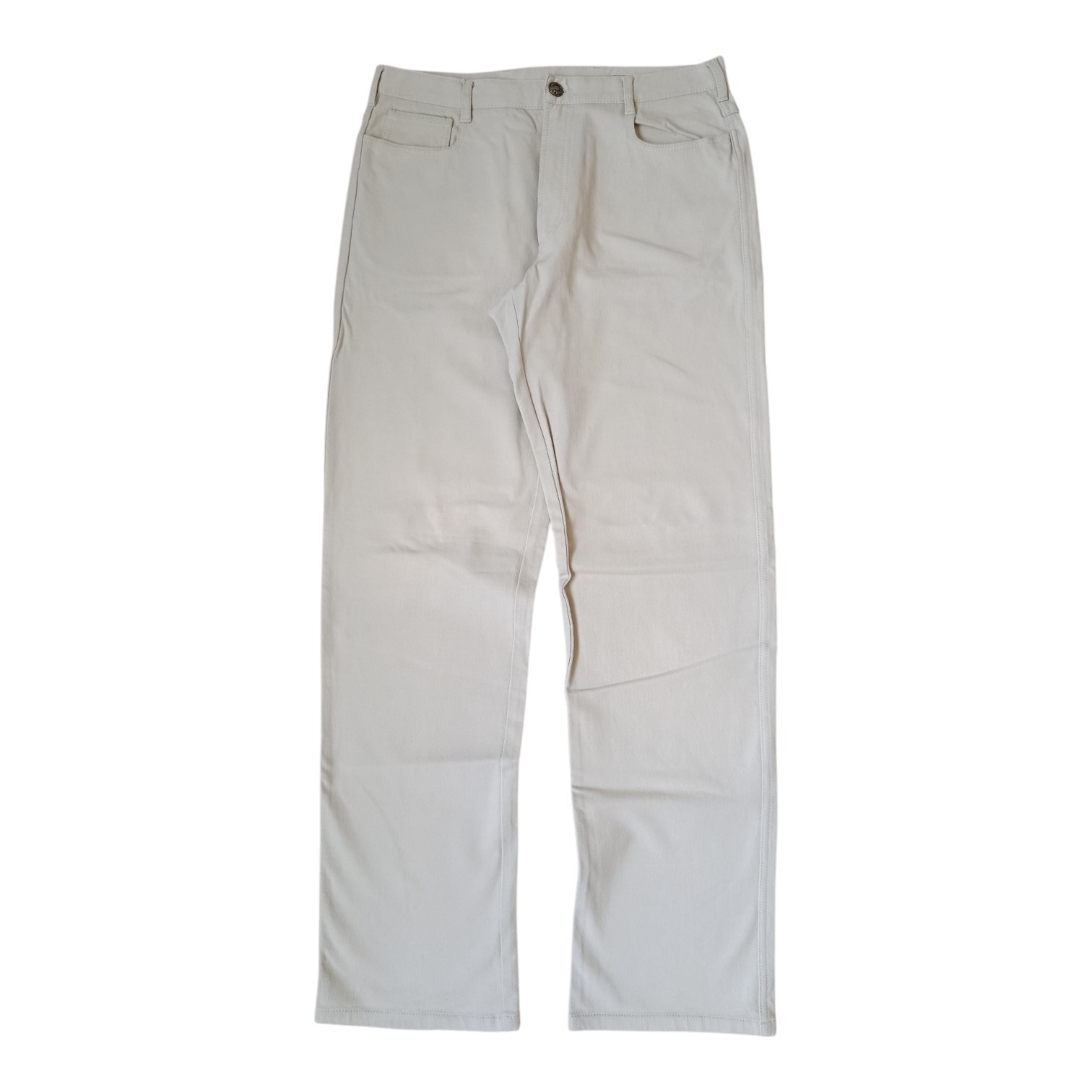 Prada Milano Mens Ecru Beige Five Pocket Straight Leg Cotton Twill Pants 48 M