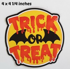 TRICK OR TREAT HALLOWEEN paper piecing TITLE Premade Scrapbook Pages BY Rhonda