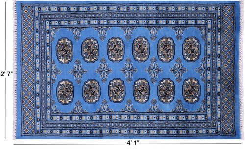 Silky Bokhara Handmade Rug 2' 7" X 4' 1" - Q21778 - Picture 2 of 8