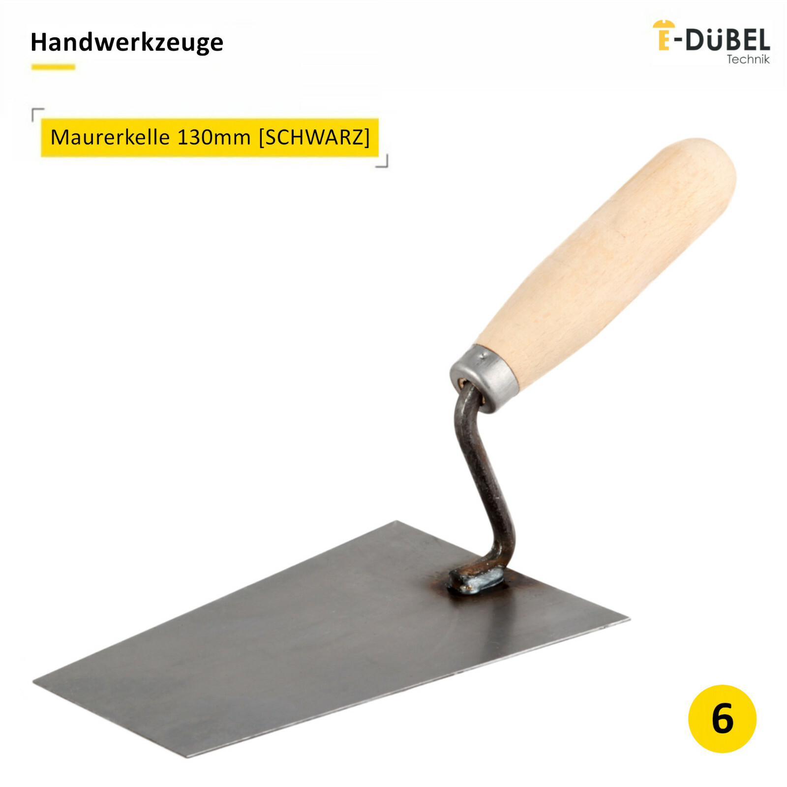 Mivos Maurerkelle Berliner Form 200 Mm Aus Edelstahl/Dreieckskelle Für Mauererarbeiten/Rostfreie Kelle Mit Softgriff/Putzkelle Made In EU, Mehrfarbig - Foto 6