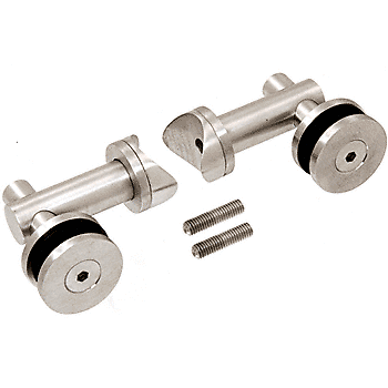 CRL 316 Brushed Stainless Double Arm Fixed Fitting Set for 1/2" G Glass - Picture 1 of 2