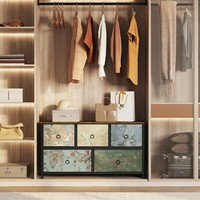 Woltu Kommode Schubladenschrank Tv Kommode Mit 5 Stoff Schubladen 100X54X30 Cm