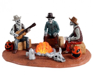 LEMAX 14827 - WARMING THEIR BONES, B/O (4.5V) Spooky Town Halloween - NEU