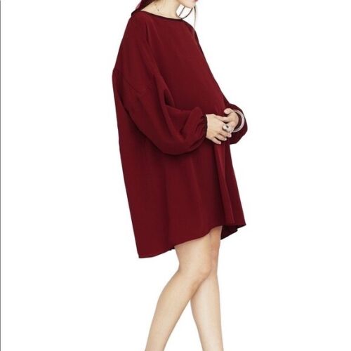 Hatch Maternity Women’s THE CLAUDIA DRESS Size P (PETITE) NEW Cabernet Cute - Picture 1 of 8