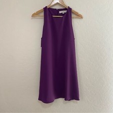 Ann Taylor Loft purple ruffle back swing dress Size SP