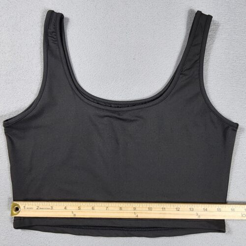 Camisole Crop Tank Top Sleeveless Slim Fit Shirt Womens Size Tall XL Black - Picture 6 of 8