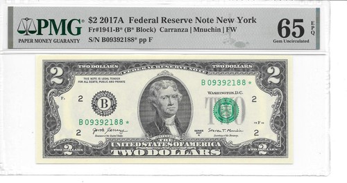 2017A Hard to Find New York Star $2 FRN (B* Block) PMG 65 EPQ Gem Uncirculated - Picture 15 of 24