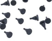 1/8" x 5/16" OD  Ridged Rubber Feet for Electronics  Push in  Fits 1/16 Panels