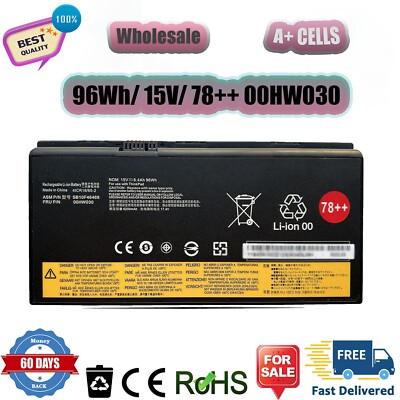 00HW030 78++ Battery For Lenovo ThinkPad P70 P71 Series SB10F46468 01AV451