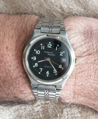 Montre Bracelet Homme Vuillemin Regnier - Cadran Blanc - Quartz - Calendrier - Très Bon état Avec Boîte