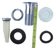 Bathroom Sink Pop-Up Drain-With Overflow-Crome-Fits Standard 1.75 inch Hole-NEW