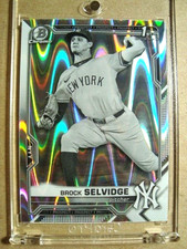 2021 Brock Selvidge 1st Bowman Chrome Black & White Ray Wave Refractor RC 🔥🔥🔥