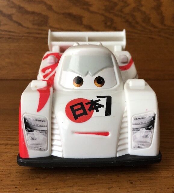 Disney Pixar Cars 2 White Japanese Shu Todoroki Rip/Pull Cord Rev Ups Car | eBay