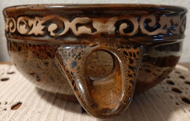 Art Pottery Bowl With Rinse Spout - Decorative Rinse & Serve Art Pottery Bowl With Rinse Spout - Decorative Rinse & Serve