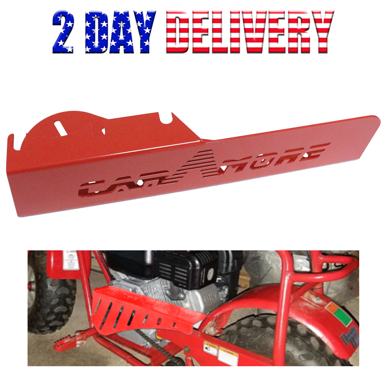 New Mini Bike Chain Guard Red For MiniBikes And 57hp Predator Honda