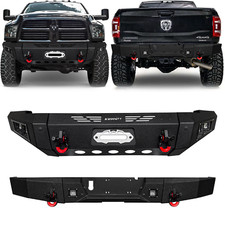 Vijay For 2010-2018 Dodge Ram 25003500 Steel Frontrear Bumper Wwinch Plate