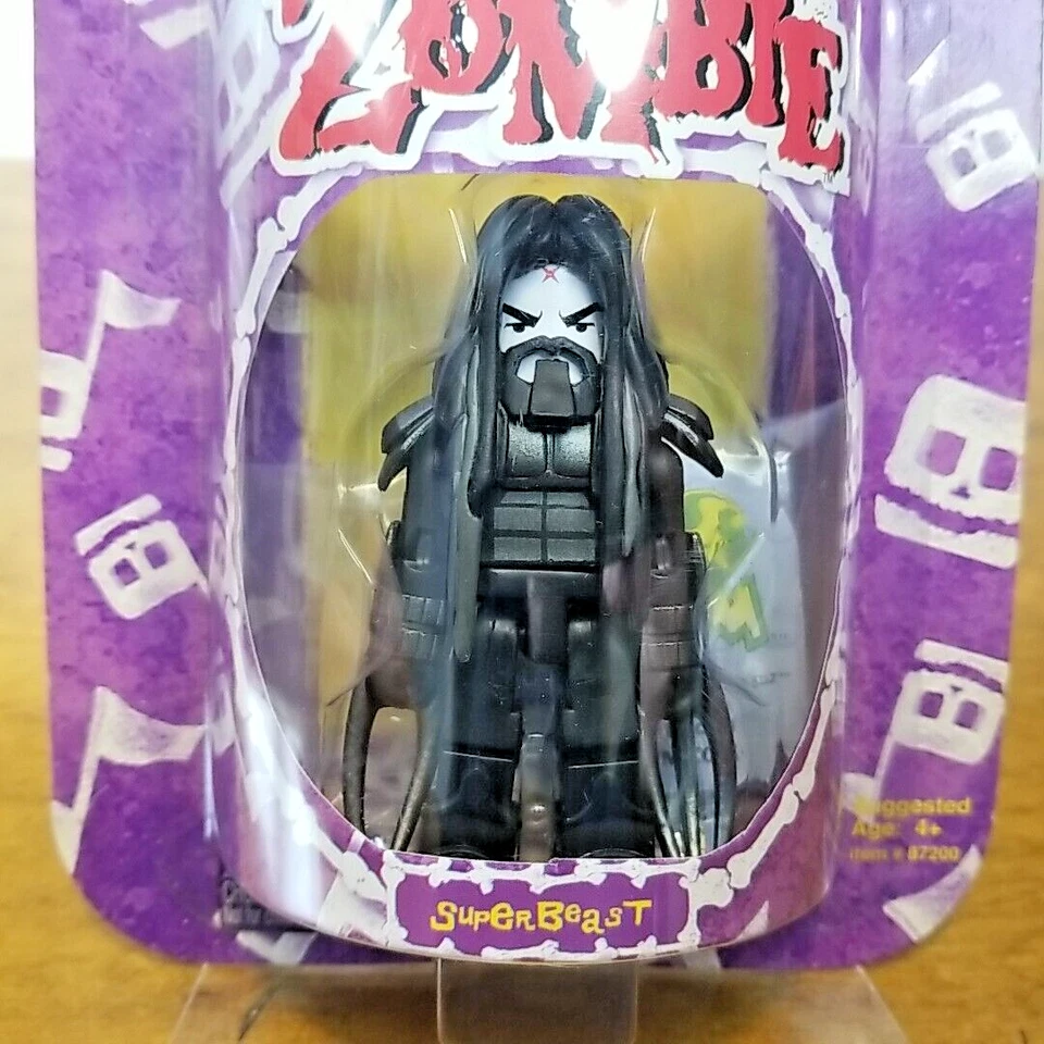 Figura Sellada Minimates Art Asylum 3" Rob Zombie Super Beast Volumen 1 2002 Foto 3 de 4