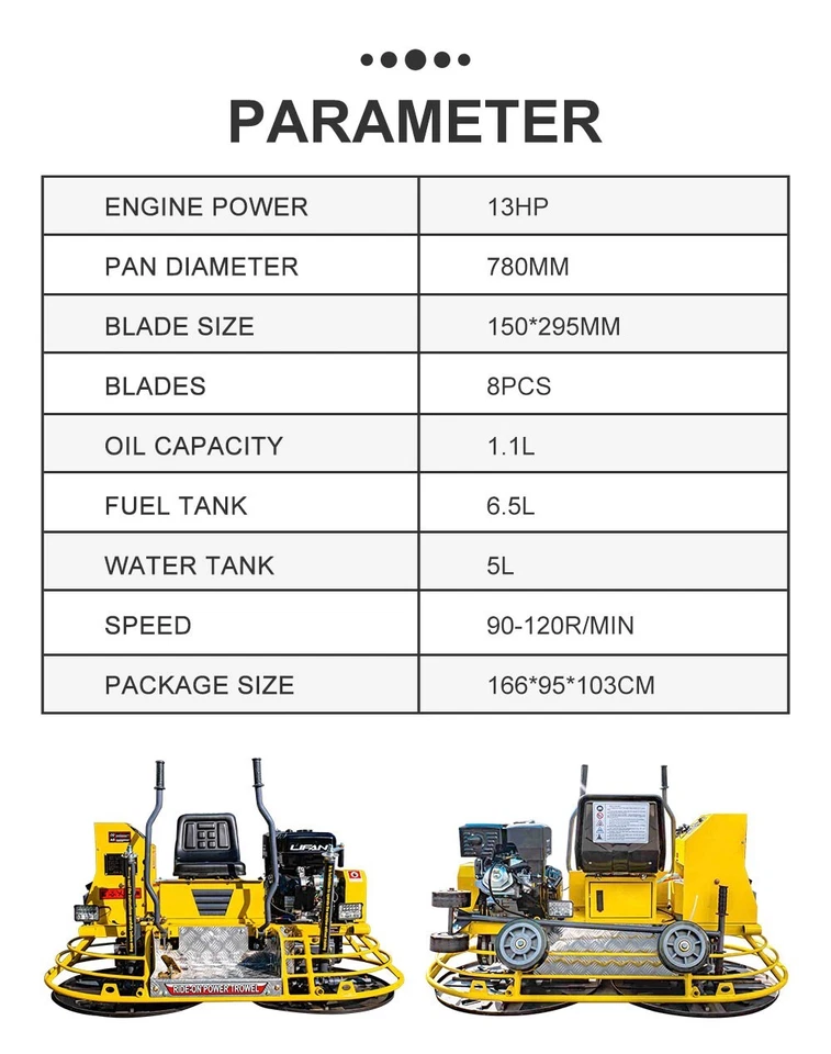 13HP Gas Engine Cement Concrete Ride On Trowel Road Surface Finisher NJ Pick up - Image 2 of 4