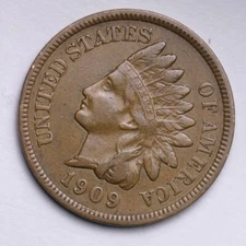 1909 Indian Head Cent Penny NICE VF / XF Sharp LIBERTY -- FREE SHIPPING **