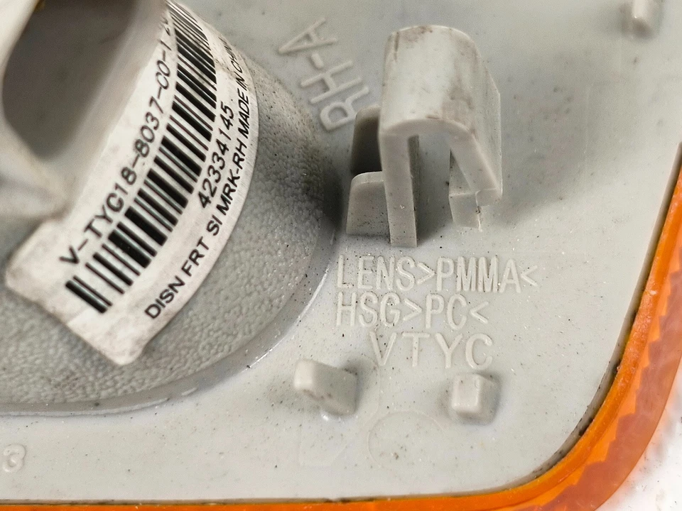 11-16 CHEVROLET CRUZE DIANTEIRO DIREITO RH PASS LATERAL MARCADOR LÂMPADA ASSY FABRICANTE DE EQUIPAMENTO ORIGINAL - Imagem 4 de 4