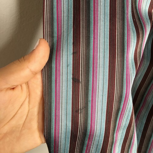 Robert Graham Womens Striped Embroidered Floral Shirt Medium Blue Purple Work - Picture 4 of 8