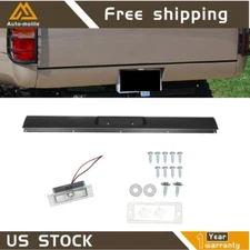 Rear Bumper Roll Pan Steel w/LED License Plate Light For Toyota Tacoma 1995-2004