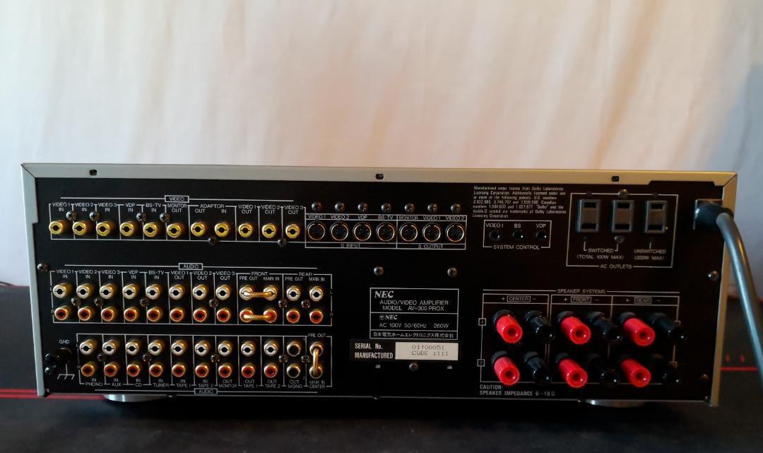 NEC AV-300PRO X AVサラウンドアンプ　動作品 NEC AV-300PROの仕様