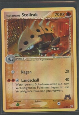 Team Magmas Stollrak Reverse Holo | EX Team Magma vs Team Aqua 36/95 DE NM- 2005