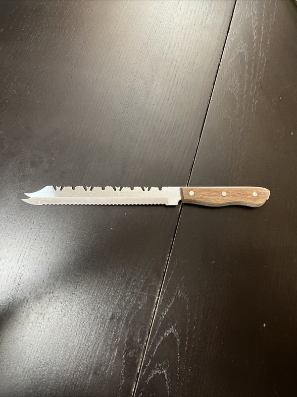 Vintage Precision Hollow Ground Stainless Duel Bladed Knife Japan 7–1/2 Blade