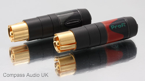NEUTRIK PROFI NF2C-B/2 Phono RCA PLUGS Professional Audio Cable Connectors PAIR