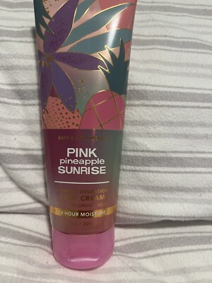 BATH & BODY WORKS PINK PINEAPPLE SUNRISE SHEA BUTTER BODY CREAM 8 OZ