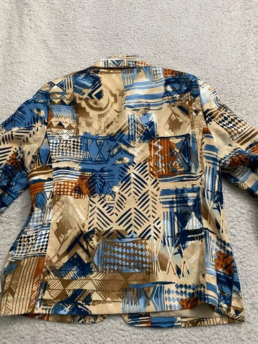 Alfred Dunner Women Velour Montana Sky Long Sleeve Jacket Multicolor Size 12 - Picture 9 of 9