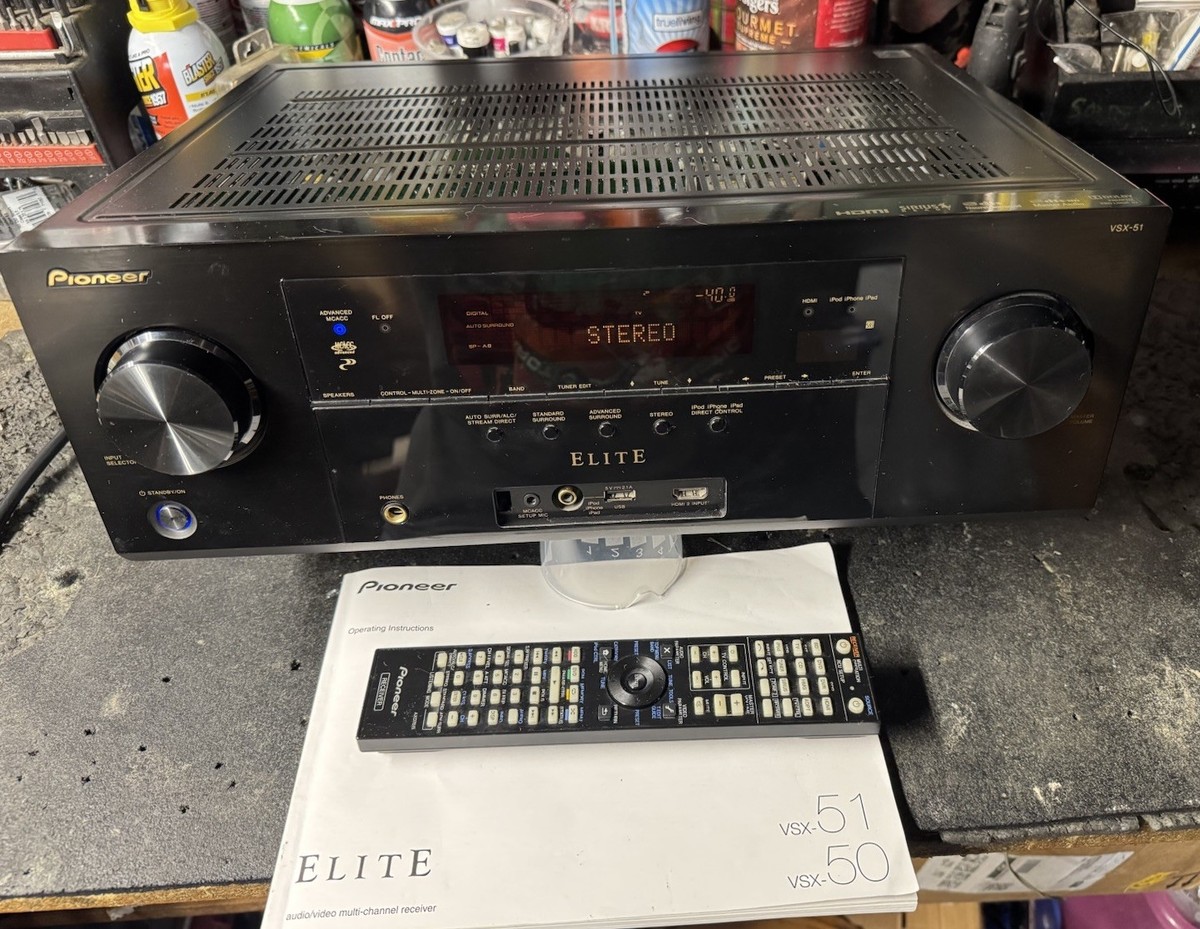 Pioneer Elite VSX 51 7.1 Channel 90 Watt Receiver for sale online