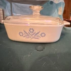 Vintage 1970s Corning Ware Blue Cornflower 1 Liter Casserole Dish A-1-B With Lid