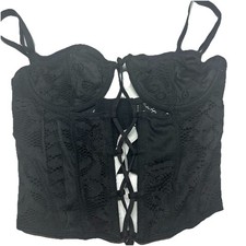 Out From Under Black Seamless Cami Cut Out Sides Underwire Corset Size M