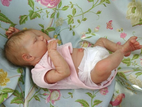 Bebé niña renacida Twin B barriga 18 pulgadas 4 lb8 Bonnie Brown JosyNN Josy recién nacido guardería - Imagen 10 de 24