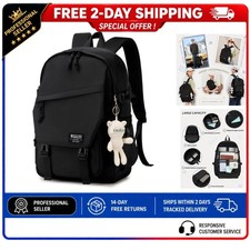 Men's Laptop Backpack 15.6" Large Black Anti-Theft Travel School Bag