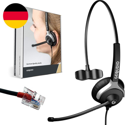 GEQUDIO Headset Kompatibel Mit Yealink, Snom, Avaya, Grandstream Telefon - Inklu