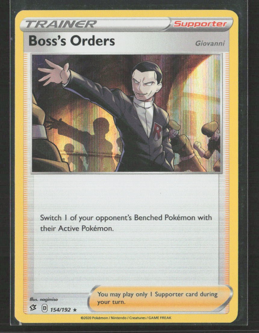 Boss's Orders #154/192 SWSH02: Rebel Clash Holo Rare Pokemon TCG