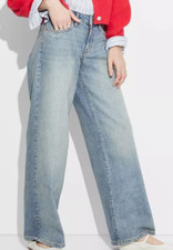 NEW Wild Fable Women's Low-Rise Wide Leg Baggy Jeans Size 17