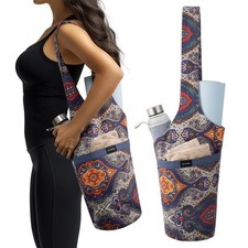 Yogatasche 90 x Ø25 cm Yoga Schulter Tasche mit 3 Taschen Schultertasche