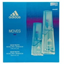 Adidas Moves for Her Eau de Toilette Gift Set – 0.5 oz + 1.0 oz – New