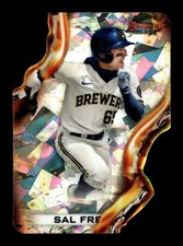 2021 Bowmans Best Sal Frelick Heat Wave Atomic Die-Cut Refractor HW-8 Brewers RC