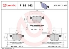 Bremsbelagsatz Hinten Teves-System für Audi A3 Limo 8V Sportback 8YA ab 15->