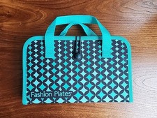 Fashion Plates Deluxe Design Set Teal Black Carrying Case Kahootz