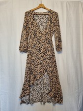 Miss Selfidge Petites Women's Animal Print Wrap Dress Size UK8 Petite