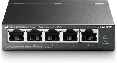 TL-SG1005P, 5 Port Gigabit Poe Switch, 4 Poe+ Ports @65W, Desktop, Plug & Play,