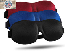 Sleep Mask for Side Sleeper 3 Pack, Blackout 3D Eye Mask for Sleeping, Night Bli