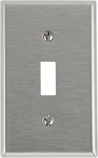 1-Gang Toggle Device Switch Wallplate, Standard Size, Device Mount, Stainless St